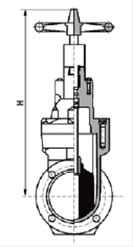 信號(hào)暗桿閘閥外形尺寸圖2