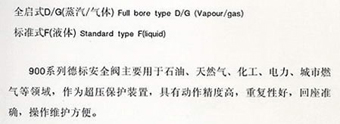 900德標(biāo)安全閥用途