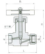 QJ-3不銹鋼截止閥外形尺寸圖