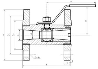Q41F廣式不銹鋼球閥結構圖