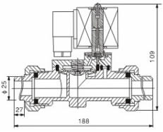 ADF氨氣電磁閥外形尺寸、內(nèi)部結(jié)構(gòu)圖