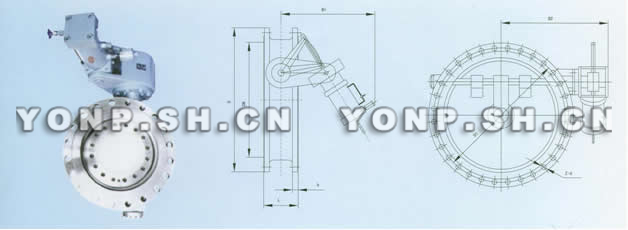 HH47蝶式緩沖止回閥外形尺寸圖