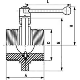 螺紋式蝶閥結(jié)構(gòu)圖