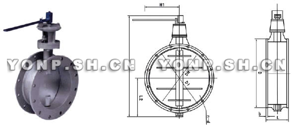 TD41W通風蝶閥外形尺寸圖