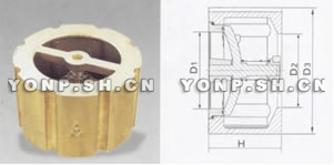 H72X消聲對夾止回閥外形尺寸圖