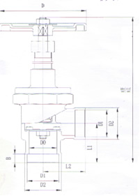 DJ64F低溫角式截止閥結(jié)構(gòu)圖