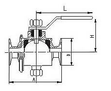 衛(wèi)生級(jí)快裝浮動(dòng)球閥 結(jié)構(gòu)圖