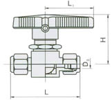 Q91SAF-64卡套式浮動球球閥 結構圖