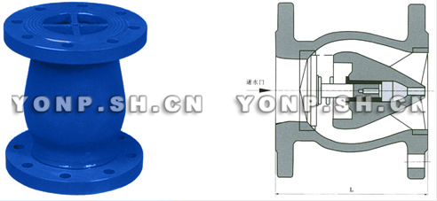 DRVZ靜音法蘭止回閥外形尺寸圖