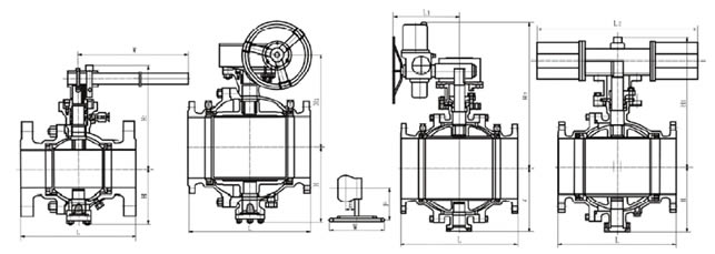 GB鑄鋼固定球閥結(jié)構(gòu)圖