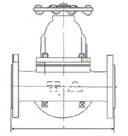 G49W-10 三通隔膜閥 G49W-10P 不銹鋼三通隔膜閥外形尺寸圖2