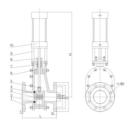 氣動(dòng)陶瓷雙閘板閥CK-62 