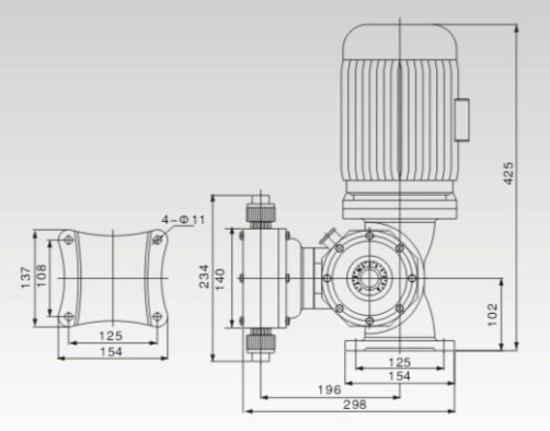 YPJ-Z隔膜式計(jì)量泵結(jié)構(gòu)圖