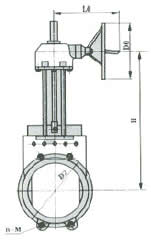 Z573X-6/10/16傘齒輪閘閥外形尺寸圖2