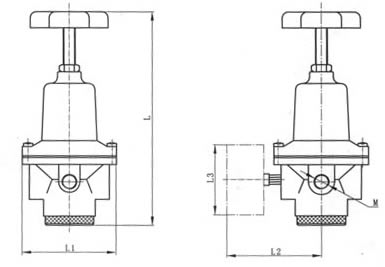 QTY空氣調(diào)壓閥外形尺寸圖