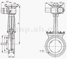 對夾式電動刀形閘閥