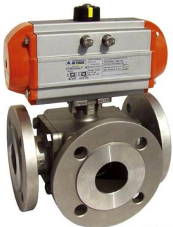 Q644/5F氣動三通球閥