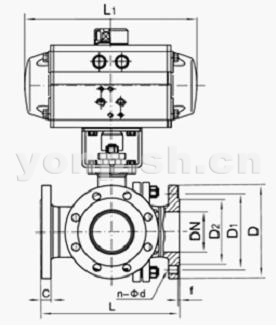 Q644/5F氣動三通球閥
