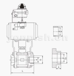 氣動(dòng)三片式內(nèi)螺紋浮動(dòng)球閥