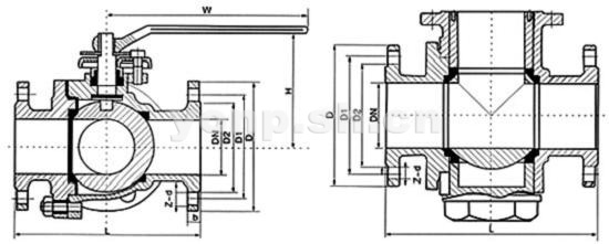 國(guó)標(biāo)/美標(biāo)三通浮動(dòng)球閥 