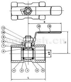 內(nèi)螺紋一片式浮動球閥