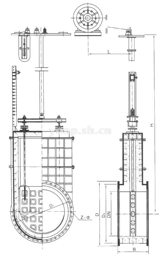 ZDZF-G電動高溫調(diào)節(jié)閘閥 尺寸圖