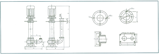 YW型無堵塞液下排污泵結(jié)構(gòu)圖