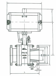 Q41TC(SY) 耐磨陶瓷氣動球閥結構圖