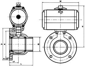 Q641放料氣動球閥結(jié)構(gòu)圖