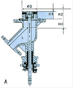 罐底氣動(dòng)調(diào)節(jié)閥外形尺寸圖3