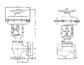 氣動(dòng)角式(TJ44TC)/直通(TJ41TC)陶瓷單座氣動(dòng)調(diào)節(jié)閥結(jié)構(gòu)圖 