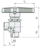 Q13SAF-64內螺紋角式球閥 結構圖