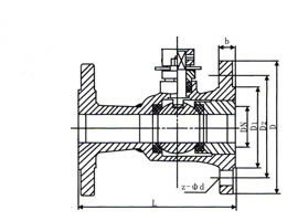 QQ641氣動高溫球閥結(jié)構(gòu)圖