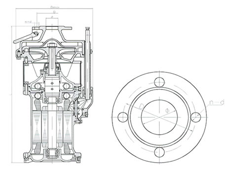 QYF25-45-5.5不銹鋼潛水電泵外形尺寸圖