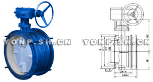 DS341X伸縮軟密封蝶閥外形尺寸圖