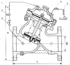 F745X隔膜式遙控浮球閥結(jié)構(gòu)圖