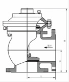 JM744X、JM644X膜片式液壓、氣動快開排泥閥結(jié)構(gòu)圖