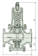 Y42XSD薄膜式天燃?xì)鉁p壓閥外形尺寸圖