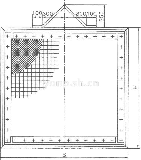 B(P)PLV不銹鋼(碳鋼)平板濾網(wǎng) 尺寸圖