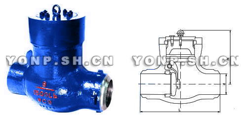 美標(biāo)旋啟式止回閥外形尺寸圖
