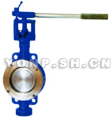 D73H不銹鋼對(duì)夾式硬密封蝶閥外形尺寸圖