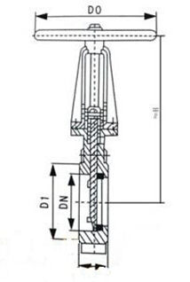 CZ43TC(SY)陶瓷、超硬密封面刀型閘閥結(jié)構(gòu)圖 