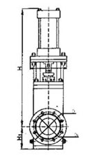 GZ643TC陶瓷干灰閘閥結(jié)構(gòu)圖 