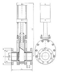 (G)Z644TC陶瓷雙閘板閘閥 結(jié)構(gòu)圖 