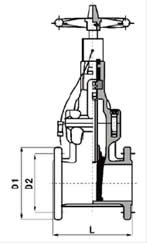 信號閘閥外形尺寸圖1