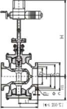 Y945H/Y電動(dòng)雙閥座蒸汽減壓閥外形尺寸圖