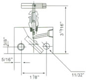 EN5-1 SS-M2F8內(nèi)螺紋二閥組外形尺寸圖